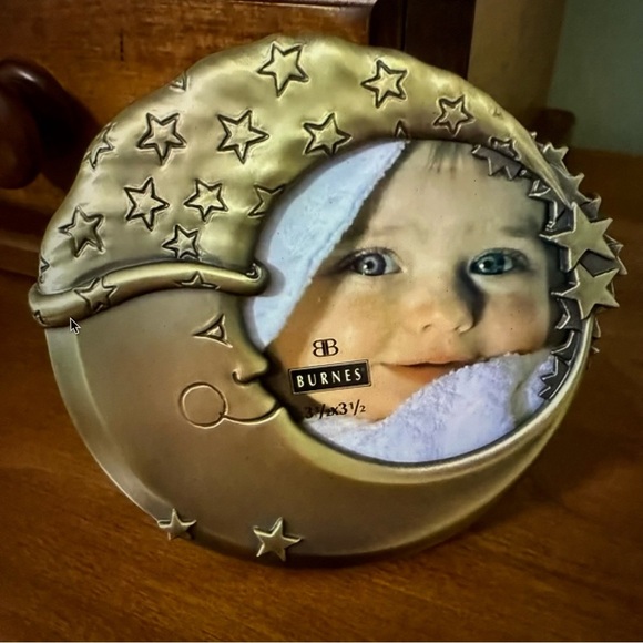 NWT Vintage Burnes baby photo frame with baby adventure blue elephant plush - Picture 2 of 9